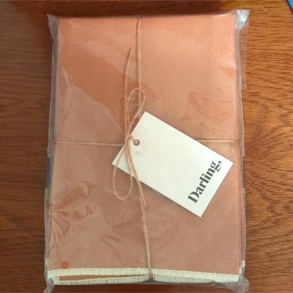 Darling Society 100% Cotton Napkins Set of 4 16x16 Brown Square Solid Reusable
